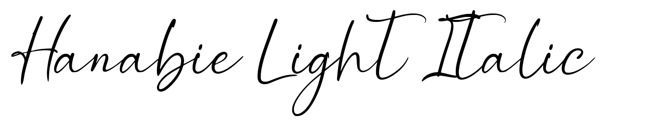 Hanabie Light Italic